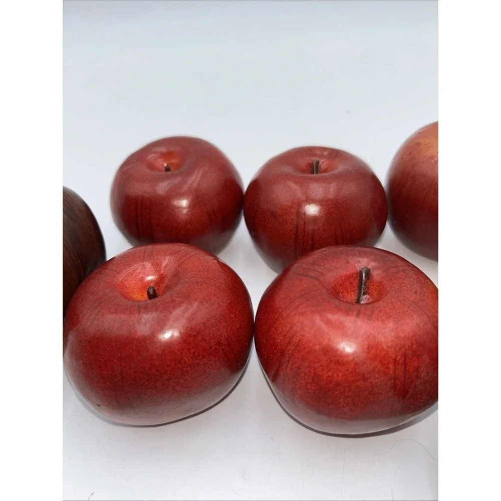 Vintage Mixed Lot 9 Apples Artificial Realistic Faux Fruit Home Decor Staging